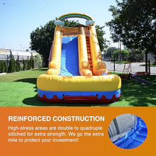 JumpOrange Commercial Inflatable 18' Rainbow Cloud Water Slide with Air Blower