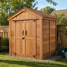 Outdoor Living Today Western Red Cedar SpaceMaster Storage Shed with Cedar Shingle Roof, Double Doors, 6 ft. W x 4 ft. D