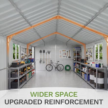 Patiowell 12x20 FT Outdoor Storage Shed, Large Metal Garden Shed, Black