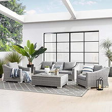 Lounge Sectional Sofa Chair Set, Rattan, Wicker, Grey Gray, Modern, Outdoor Patio Balcony Bistro