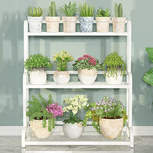 iumLeap 3 Tier Metal Planter Stand Plant Rack Flower Pot Holder Storage Rack Shelf Ladder Planter Shelves