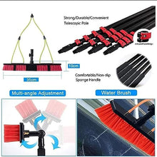 Solar Panel Cleaning Brush(3-12m), Window Cleaner Kit, with Extension Pole + Water Connection +Quick Connector, for Ships, Bridges, Decks (Color : Brush, Size : 12m)
