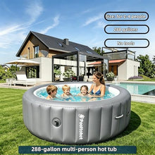 POOLTOHOT Inflatable Hot Tub 71" x 28", Portable Hot Tubs Built-in Heat Pump and 6-Color Lights for 2-4 Person, Blow Up Outdoor Hot Tubs with 143 Soothing Air Jets and Filter System for SPA