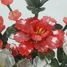 YXIANG56Q Fake Plants Artificial Bonsai Jade Vase Decoration Bonsai Faux Peony Flower Potted Plant for Living Room TV Cabinet Bonsai Desktop Display Bonsai Tree