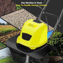 GHRERTX Electric Garden Tiller Rotavator,Cordless Soil Cultivator Scarifiers, 36cm Working Width, 18cm Tilling Depth, Double Handle, 3900rpm Tiller Garden Tools,for Lawn Patch Soil