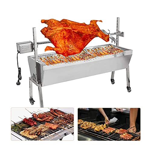 JYXYXSCP Barbecue Grill, Barbecue Grill Kit, Stainless Steel Outdoor Automatic Barbecue Grill, Large Barbecue Grill/Grill Fork