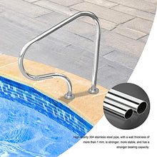 Pool Handrail Handle Grab Rails Swimming Swimming Pool Handrails, 31.5"x31.5"Stainless Steel Pool Stair Rail for Inground Swimming Pool, Quick Mount