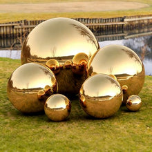 YDJIANCAI 1Pcs Stainless Steel Gazing Balls, Polished Reflective Smooth Garden Ball Sphere, for Home Garden Pond Outdoor Swimming Pool Decoration Golden(Size:22.44in/57cm)