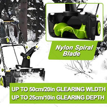 Snow Blower Cordless 3500 W,Hand Push Snow Sweeper 2Batteries