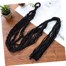 4 pcs Holders for Ceiling Rope Macrame Wall Outdoor Flower Garden Black W Decorations Decorative Hangers Bohemian Pot Holder Hanger Plant Planter Indoor Decor Planters Baskets (As Shownx5pcs