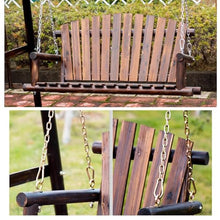 DYUNCZ 2-Seat Porch Swing with A-Frame Stand, Patio/Garden Swing, Slatted Seat, Bearing Capacity 300kg, for Outside Yard, Garden, Deck, Poolside