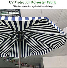 JOMRTS Outdoor Garden Parasols 9Ft/2.7M Outdoor Parasol Patio Striped Umbrella, for Garden, Deck, Backyard and Pool, Sunscreen Uv50+,Colors Good