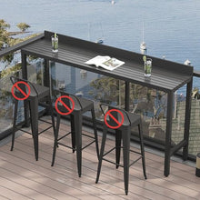 Bar Table, Wood Plastic Composite Pub High Top Cocktail Tables, Breakfast Desk for Kitchen, Small Space, Coffee Shop （Not Include Stools）