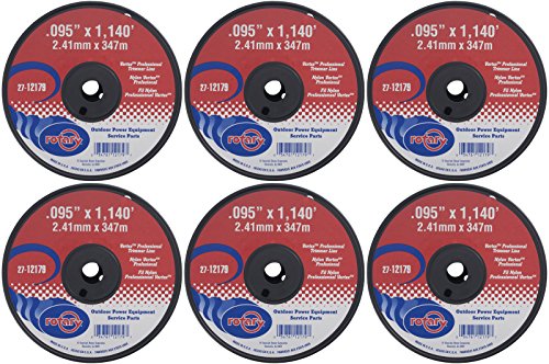Rotary Six (6) Pack of Vortex Trimmer Line 12179 .095 x 1140 Spools