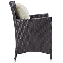 Modway Convene 9-pc Outdoor Patio Dining Set with Washable Cushion Covers Espresso Beige