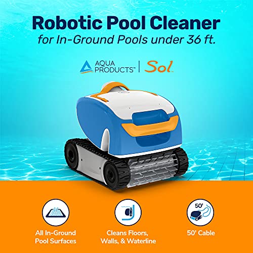 Aqua Products Sol Robotic Pool Cleaner for Inground Pools up to 36ft Multi-Colored
