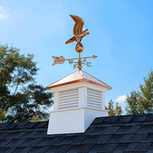 Good Directions Manchester Vinyl Cupola with Eagle Weathervane, 18” Square x 46” High, Copper Roof
