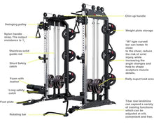 MiM USA Pro Master 1001 Smith Machine Functional Trainer Black