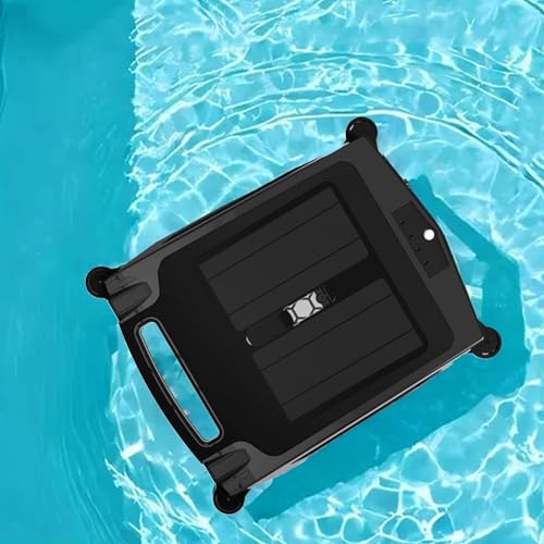 Solar Pool Cleaning Robot, Cordless Cleaner, Rechargeable Dual-Mode Automatic Skimmer, Working More Than 300 Mins