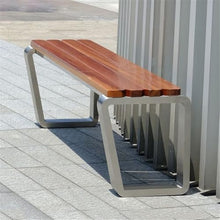 YUHUAWF Park Patio Seat Stainless Steel Irregular Outdoor Bench Park Square Courtyard Outdoor Furniture Seating(Large)