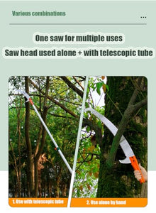 Etsuosy Telescopic Pole Saw, 7m, Aluminum Alloy Blade, with Anti-Slip Handle and Protective Cover