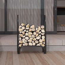 DOIBG Heavy Duty Outdoor Firewood Rack for Indoor Fireplace Durable Wood Holder Bracket with Large Capacity Storage