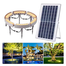 TETEOLALA Solar Lights Outdoor, LED Yard Lighting Uplight Landscape Spotlights, Ring Tree Light, Easy to Assemble(Warm White Light,Pack of 6)