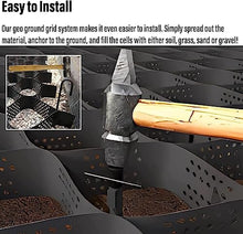 COZMAX Soil Ground Mud Control Grids，Geogrid 2 Inch Tall Soil Stabilizer Geocell for Subgrade Work,for Subgrade Work, Landscaping, Honeycomb Gravel Ground Grid (Size : 5x10m(16.5x33ft))
