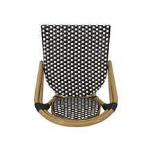Christopher Knight Home Gwendolyn Outdoor French Bistro Chairs Set of 4 Black White Bamboo Print Finish