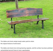 ERoomQ Outdoor GThe Bench,Outdoor GThe Patio Bench for Your Leisure Time, Outdoor Anticorrosive Wood Yard Seat, Park Bench Solid Wood Long Bench Chair (1.2m with backrest)