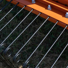 Titan Attachments 3 Point 6 FT Pine Straw Needle Rake for Category 1 Tractors with Coil Spring Tines Orange