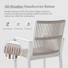 Coreporch Outdoor Patio Dining Chair, 400 Lbs, White, Set of 4