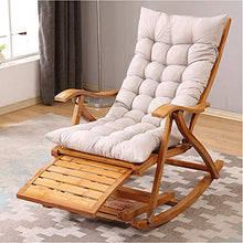 QUANGJN Comfortable Rocking Chair with Cotton Fabric Cushion for Elderly Lounge Chair for Relaxation Beige,