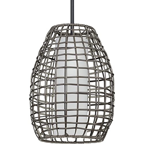 Progress Lighting Pawley Outdoor Pendant Light, Dark Gray