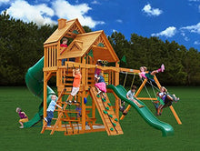 Gorilla Playsets Great Skye I Wood Swing Set with Tube Slide Amber