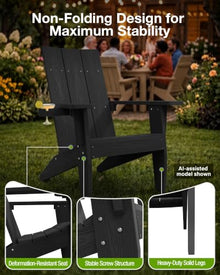 MXIMU Adirondack Chairs Set of 4, 450lb Capacity & 33in Tall Backrest