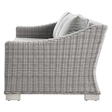 Lounge Sectional Sofa Chair Set, Rattan, Wicker, Grey Gray, Modern, Outdoor Patio Balcony Bistro