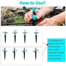 Drip Irrigation Kit Automatic Garden Watering System with Irrigation Drippers & Double Adjustable Misting Nozzles, Weatherproof & Construction(120m/393.6ft)