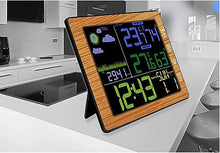 JDXQBLD Weather Station, Wireless Forecast Station, Indoor Outdoor Temperature Humidity Meter, Color Display, Touch Control