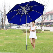 Housewares Sun Parasol Umbrella Garden Outdoor Parasol with Push Button Tilt and Crank,Patio Umbrella for Balcony Table, Deck, Backyard, Swimming Pool, Garden (Color : Blue)