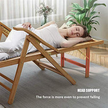 Lightweight 5-Gear Adjustable Recliner Chair Folding Natural Durable Bamboo Lounge Adirondack Seating for Outdoor Garden Patio Living Room Porch Portable Deck Recliner (Size : Bamboo Slice 3CM)