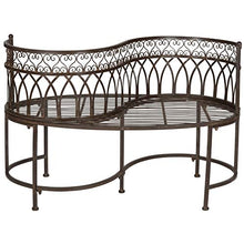 Outdoor Living Rustic Kissing Brown Iron Bench - 44" X 24" 30.8"