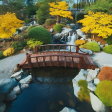 SamsGazebos Country Wood Garden Bridge 8' Brown