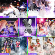 menglanchang Portable Fog Machine,1500w Handheld Smoke Machine with Strap/Stand, Long Range Fogger Haze Maker for Indoor Outdoor Halloween Party Cosplay,High Output Smoke Machine White