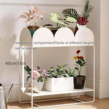 ARTUNV Tier Flower Display Stand with Buckets Metal Shelf for Shop Patio