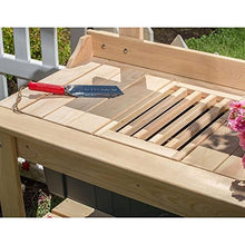 Lehman's Outdoor Gardening Potting Table Workstation Cypress Wood Brown