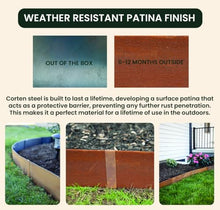 Beuta Corten Steel Landscape Edging Border 9.5" H | Metal Garden Edging for Landscaping | Flexible Lawn Edging Border for Yard Edging & Garden Border | 4ft L each,10 Pack (Total 40Ft) 20 Clips & Nails