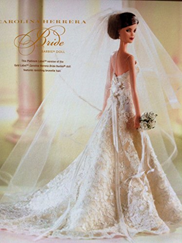 Barbie Carolina Herrera Collector Designer Brunette Bride Platinum Label