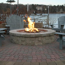 HPC Fire Push Button Flame Sensing Gas Fire Pit Kit (TOR-PENTA36FPPK-FLEX-NG), 36" Pan, 30" Penta Torpedo Burner, Natural Gas