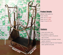 WXPWAMZ Firewood Rack, Metal Firewood Rack Set, Indoor and Outdoor Fireplace Wood Storage Organizer, Copper Log Holder